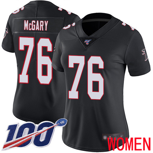 Atlanta Falcons Limited Black Women Kaleb McGary Alternate Jersey NFL Football #76 100th Season Vapor Untouchable